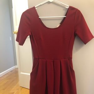 Sweater skater dress with pockets